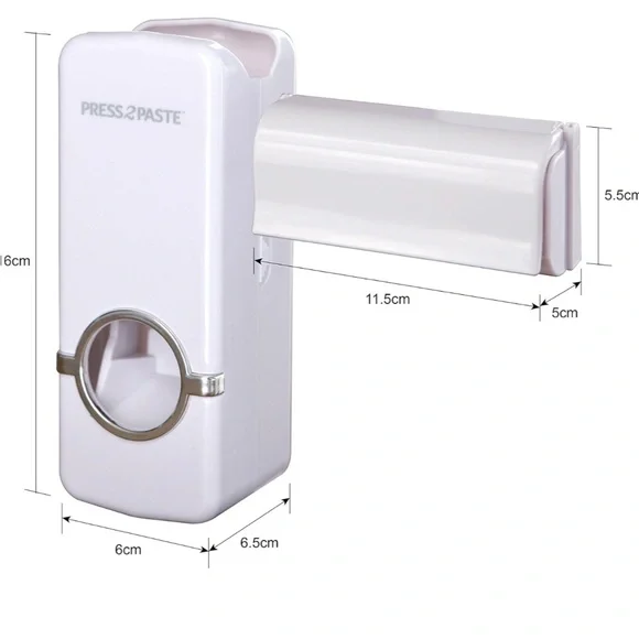 New in Box Press2Paste Hands Free Toothpaste Dispenser. Never used. Bonus holder - Picture 2 of 16